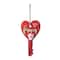 Glitzhome® 14" Valentine's Wooden Key-Shaped Door Hanger